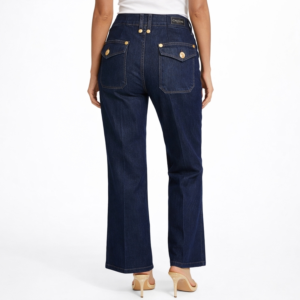 Caché Gold button cuffed‎ trouser jeans 12